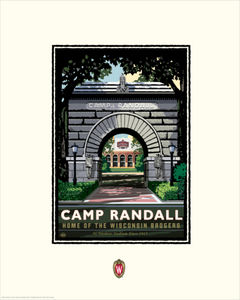 UW-Madison Badgers "Camp Randall Arch" - Landmark University Series Print