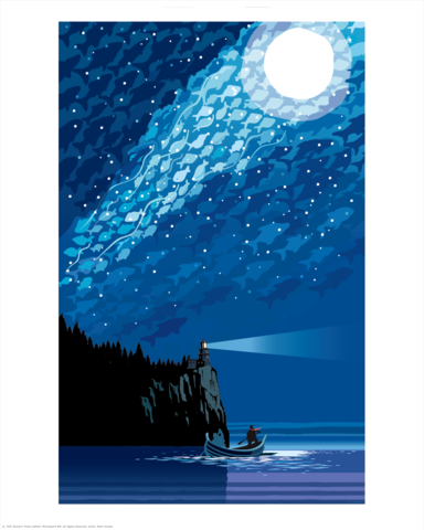 Lake Superior Starry Night - Landmark Series Card