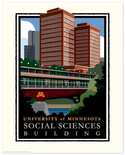 U of M Social Sciences Building - Landmark Series Print