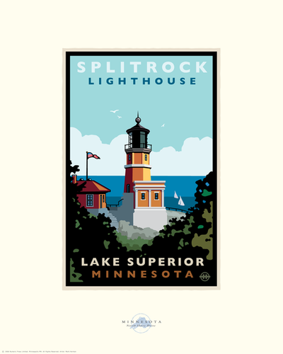 Split Rock Lighthouse Lakeview Day North Shore - Landmark Series Card