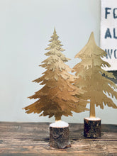 Wood + Faux Leather Tree