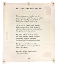Tale of Two Wolves Inspirational Tarp