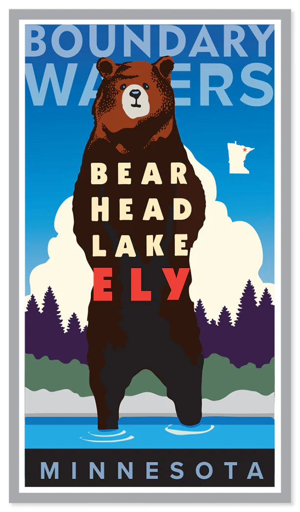 Bear Head Lake Ely Landmark Print