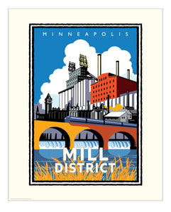 Mill City District Minneapolis - Landmark Series