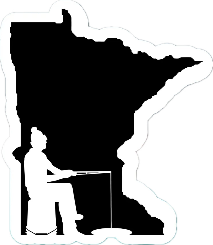 MN Ice Fishing Sticker