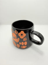 Beautiful Amber Mug with Birds and Other Designs