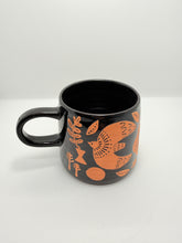 Beautiful Amber Mug with Birds and Other Designs