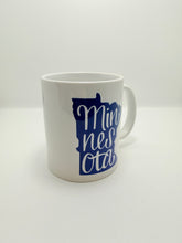 Minnesota with a Blue Minnesota Silhouette - Mug