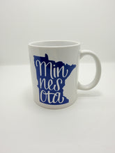 Minnesota with a Blue Minnesota Silhouette - Mug