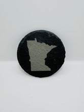 Round MN Shape Laser-made Slate Coaster