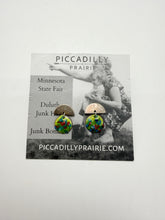 Silver and Brass Stud Earrings