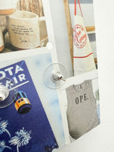 Silver and Brass Stud Earrings