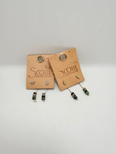 Half Moon Stud Chandelier Earrings