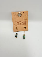 Half Moon Stud Chandelier Earrings