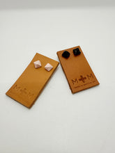 Small Ceramic Pyramid Stud Earrings