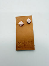 Small Ceramic Pyramid Stud Earrings