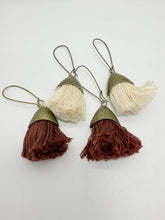 Brass Dome with Tassel Earrings