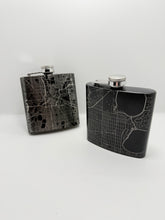 Stainless Steel Black Map Flasks