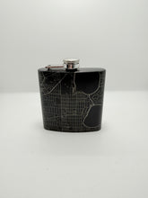 Stainless Steel Black Map Flasks