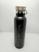 Stainless Steel Map Bottles with Bamboo Top