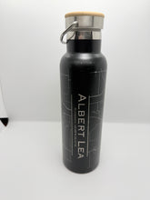 Stainless Steel Map Bottles with Bamboo Top