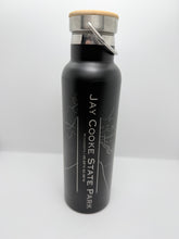 Stainless Steel Map Bottles with Bamboo Top