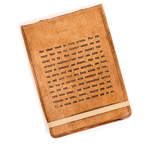 Large Leather Journal - Peace Within