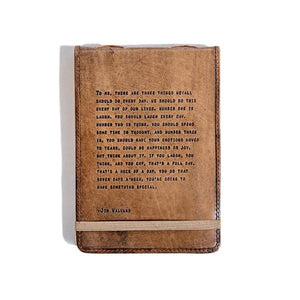 Large Leather Journal - Jack London Quote