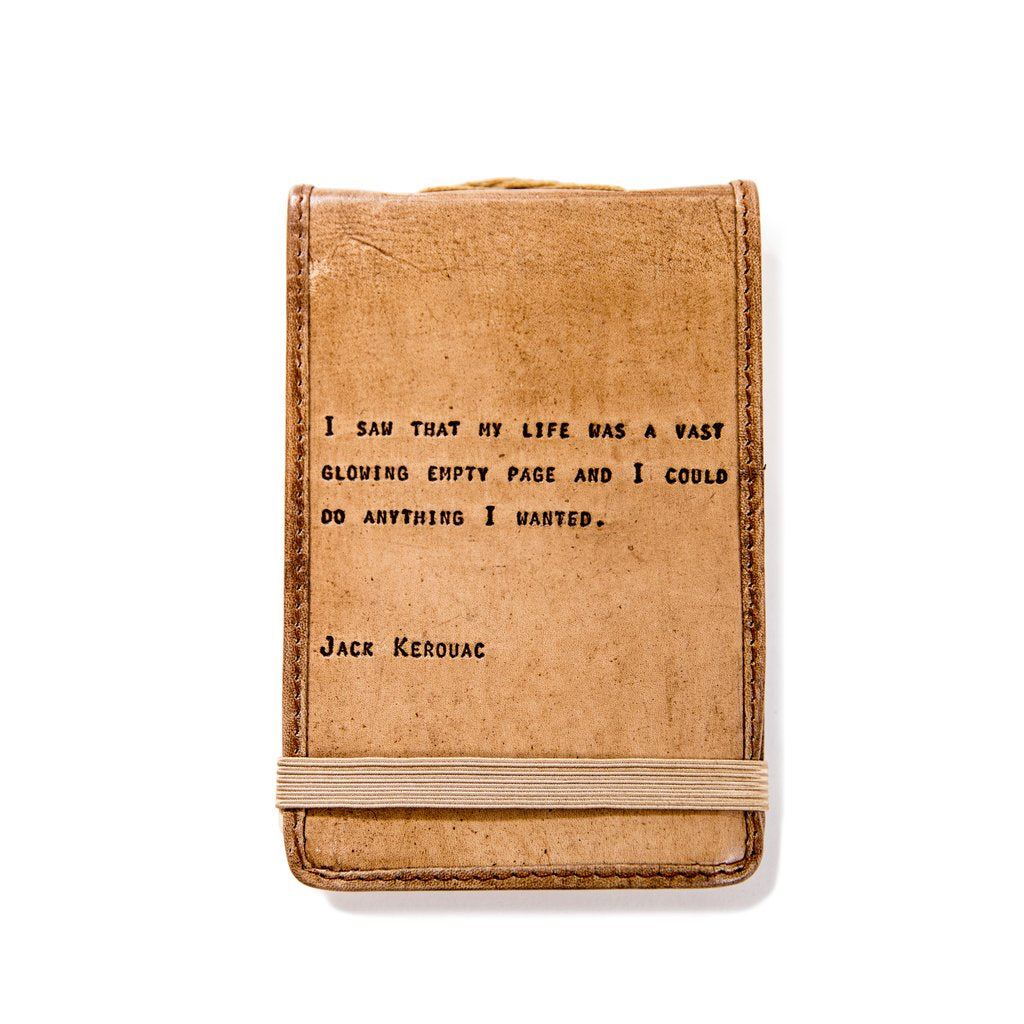 Mini Leather Journal - Jack Kerouac Quote