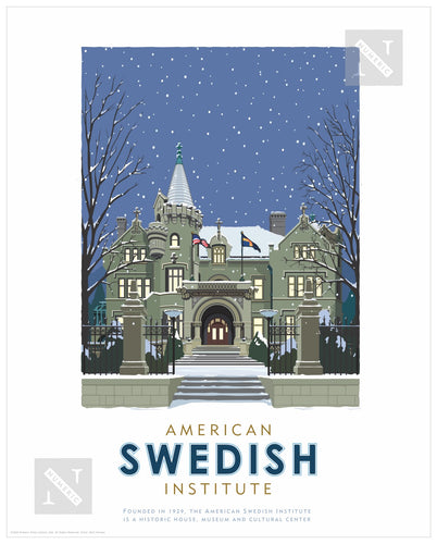 American Swedish Institute Winter - Landmark Series Print