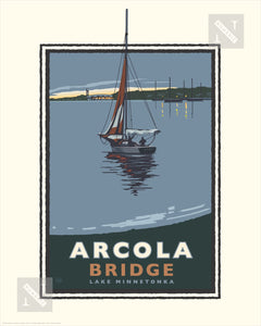 Lake Minnetonka Arcola Bridge - Landmark Series Print