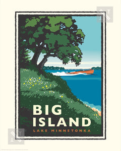 Lake Minnetonka Big Island - Landmark Series Print