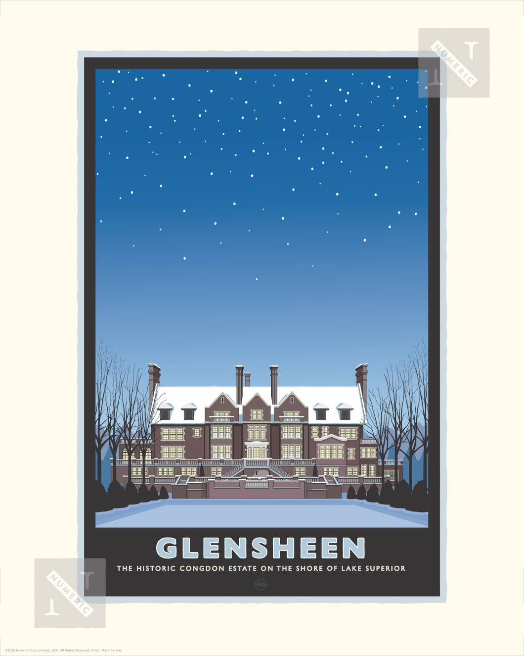 Glensheen Mansion Winter - Landmark Series Print