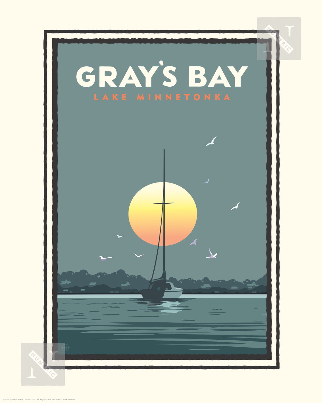Lake Minnetonka Gray's Bay - Landmark Series Print