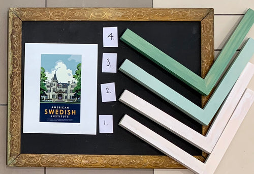 Green Custom Stained Frames