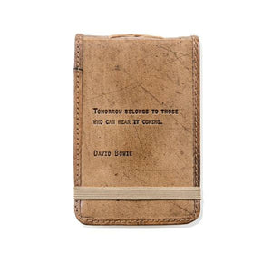 Mini Leather Journal - David Bowie Quote