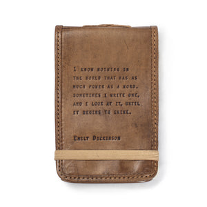 Mini Leather Journal - Emily Dickinson Quote