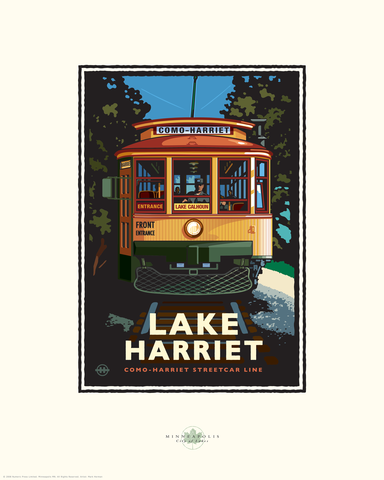 Lake Harriet Trolley - Landmark Landmark Series Card