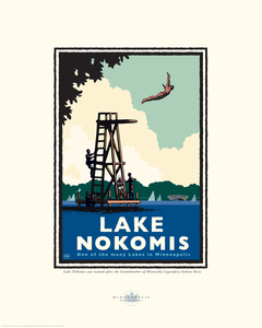 Lake Nokomis High Dive - Landmark Series Card