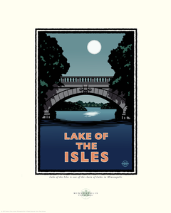Lake of the Isles Night - Landmark Series Card