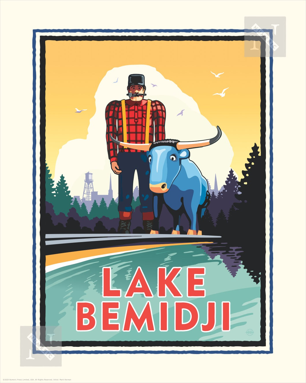 Lake Bemidji - Landmark Series Print