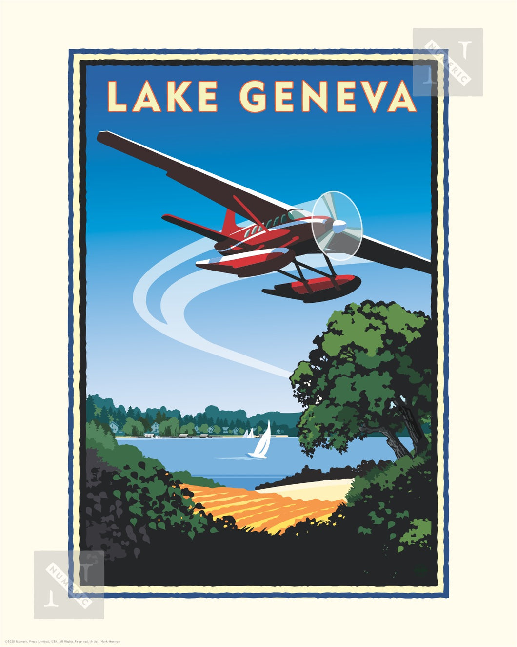 Lake Geneva - Landmark Series Print