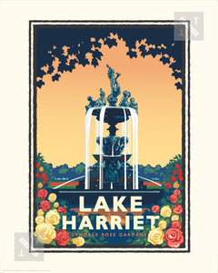 Lake Harriet Rose Garden - Landmark Series Print
