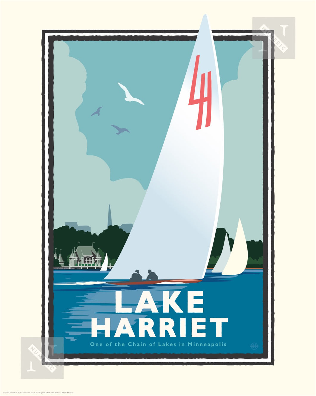 Lake Harriet Sail - Landmark Series Print