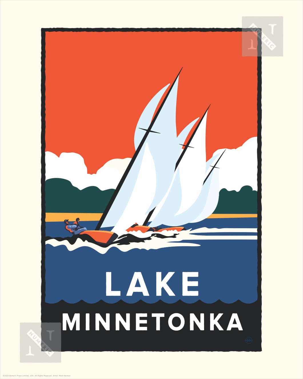 Lake Minnetonka Regatta - Landmark Series Print