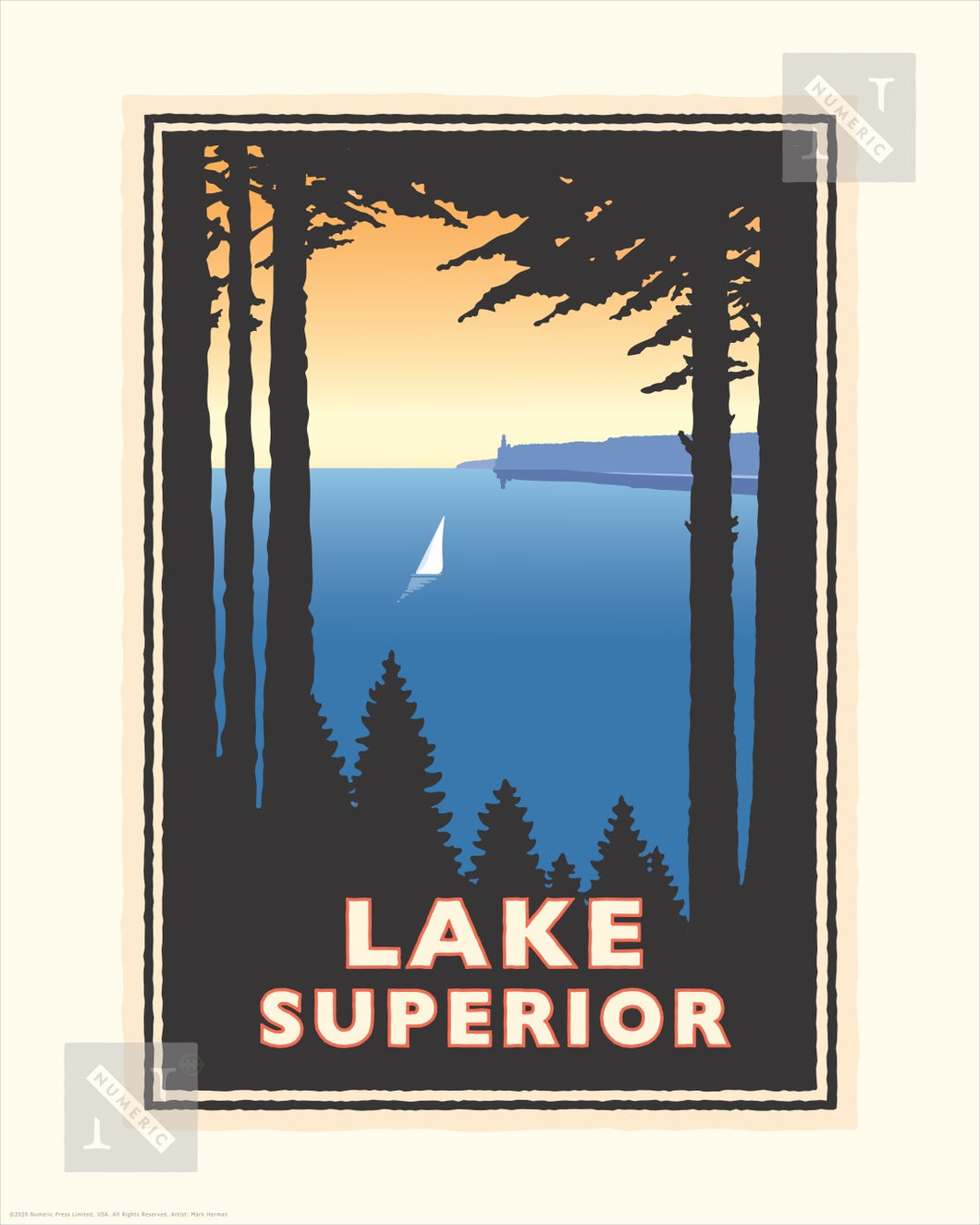 Lake Superior North Shore - Landmark Series Print