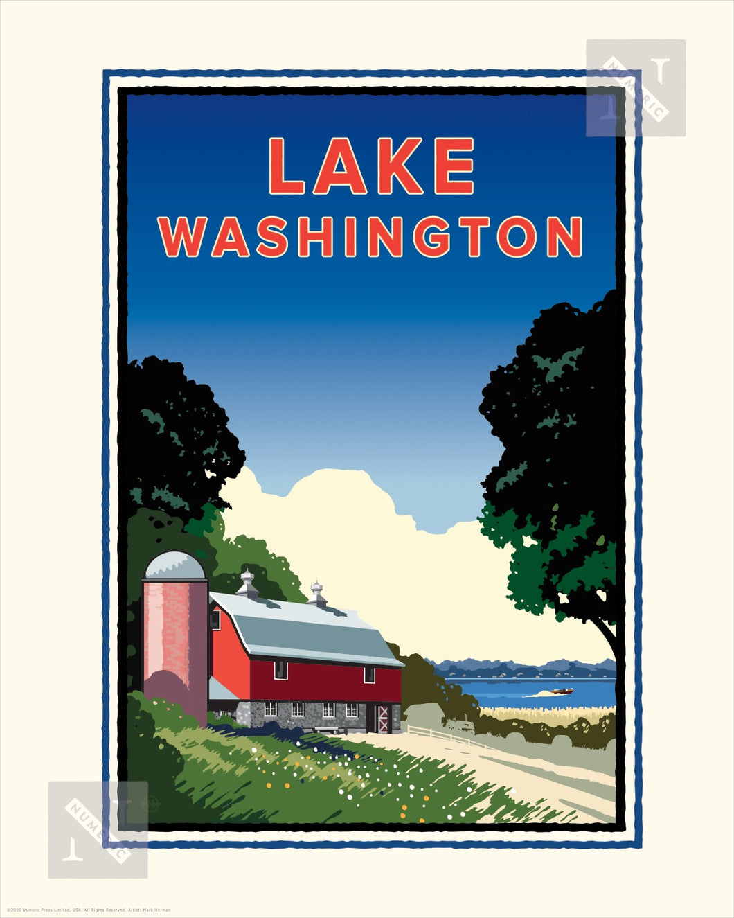 Lake Washington - Landmark Series Print