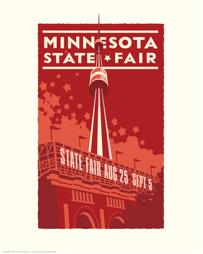 Minnesota State Fair Red - Landmark Series Print
