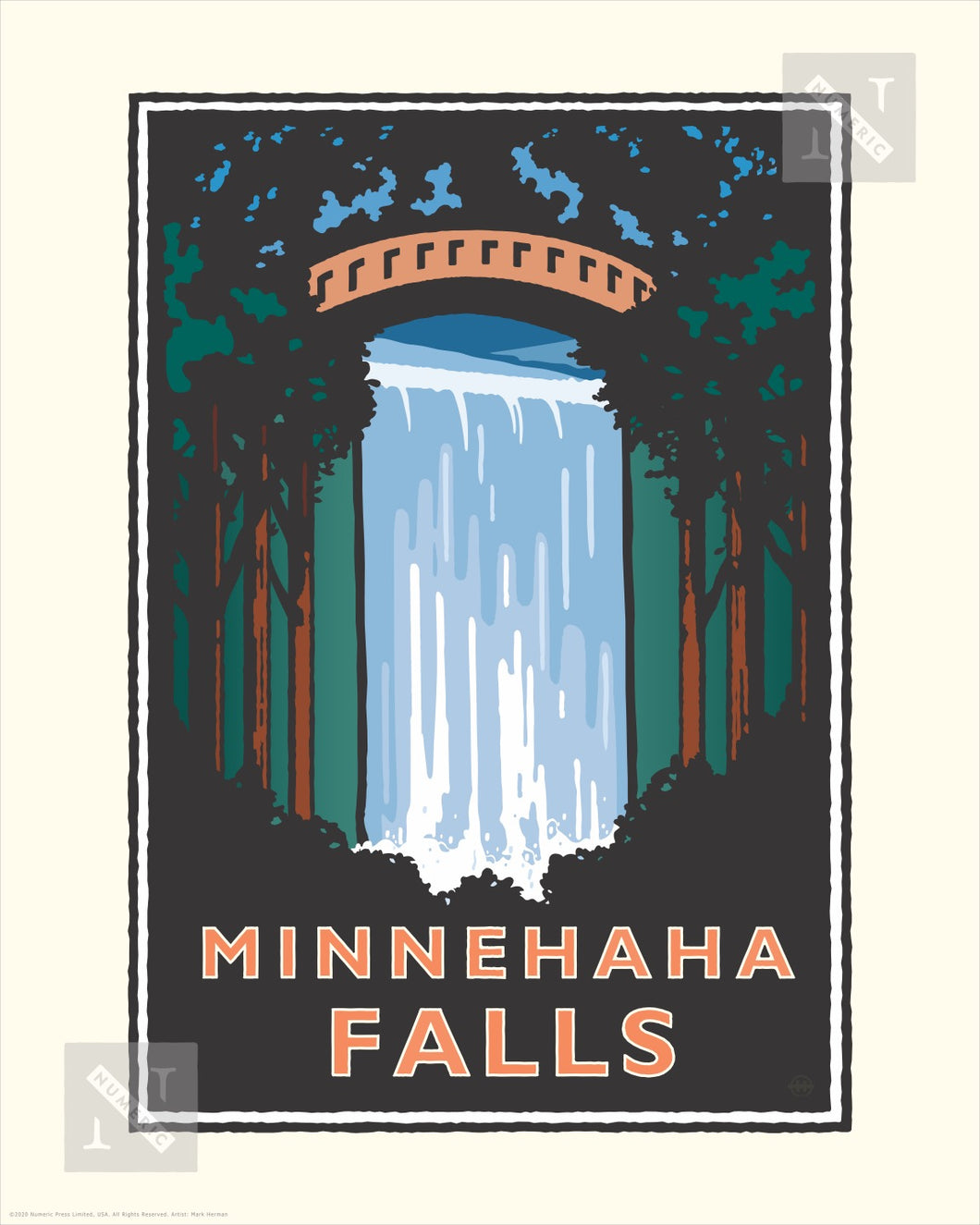 Minnehaha Falls - Landmark Series Print