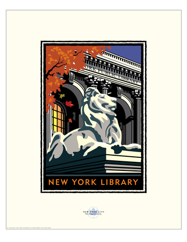 NY Public Library - Landmark Series New York Print